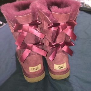 Ugg Boots with Bows in Dusty Rose (Pink)